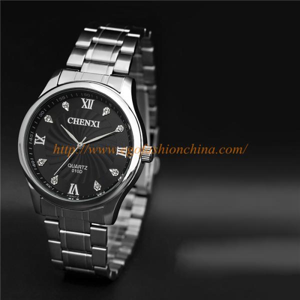 010D Fashion Jewelry Wholesale Stainless Steel Watches Quartz Analog Watch Couple Watch