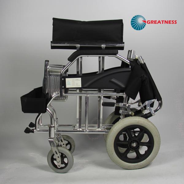 Shiney Sliver Extreme Aluminum Manual Wheelchair Flip Up Armrest Easy Carry