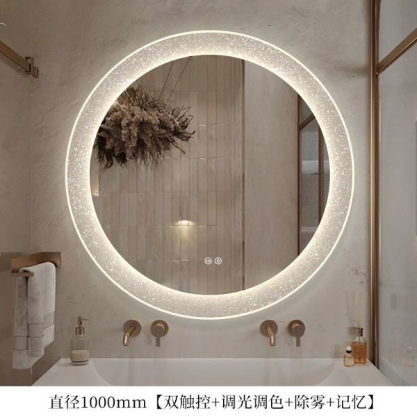 Bathroom Mirror Intelligent Luminous Wall Mirror Circular Makeup Mirror with Light (WH-MR-104)