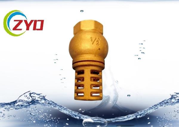 Vertical Brass Plumbing Valves Silencing Spring Lifting Type Spring Brass Core