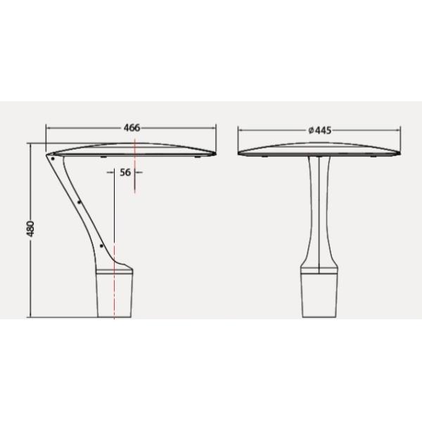 Landscape Lighting 60W LED GARDEN LIGHT Die-casting Aluminum Urban Lighting Used In Public Area, gardens and parks