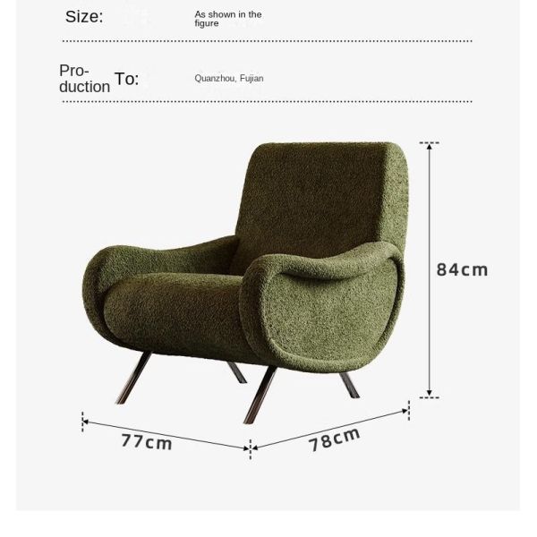 Custom Modern Style Single Sofa Chair Leisure Designer Lounge Chair Lazy Recliner Backrest Armchair for Living Room