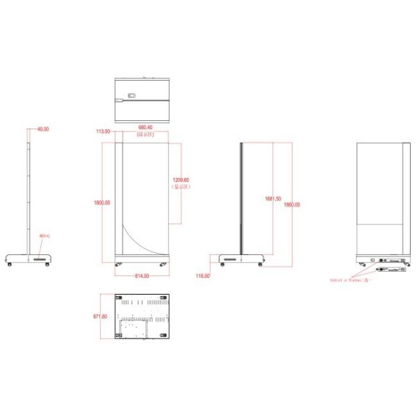 55 Inch HD Interactive Touch Screen Ultra Thin LG Transparent OLED Kiosk Advertising Display