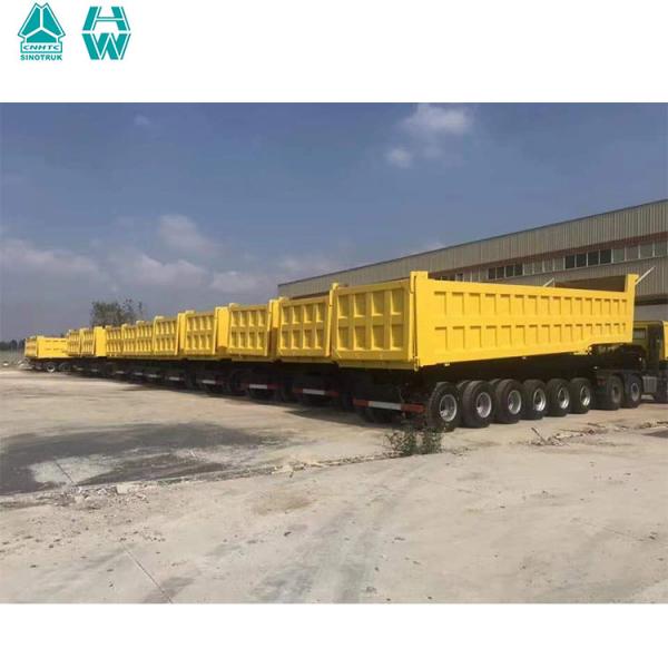 3/4/5/6  Axle Sinotruk  50CBM tipper semi trailer for Africa Mine