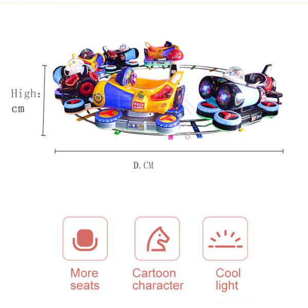 Cartoon Mini Track Train Set Small Electric Children Rides On Train Park Games