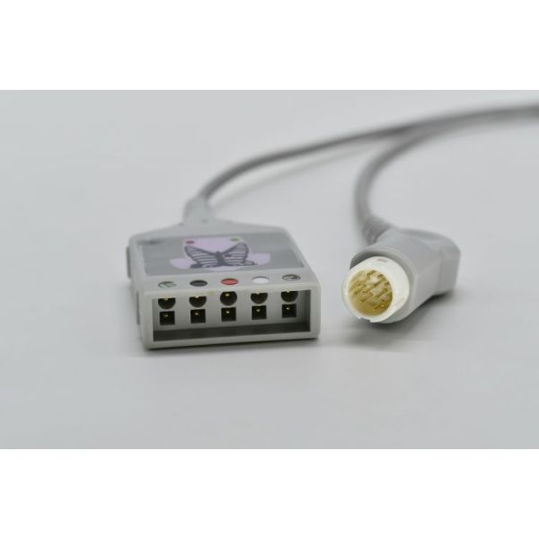 OEM Medical Consumables from China Factory 78352C 7834C 12 Pin Five-Lead ECG Main Cable Compatible with ECG Lead