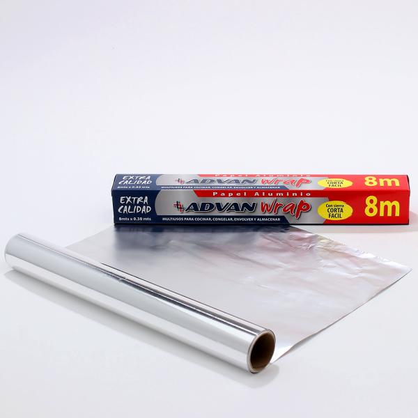 8011 Laminated Roll Aluminum Foil Paper for Hamburger Wrapping Silver Cake Board