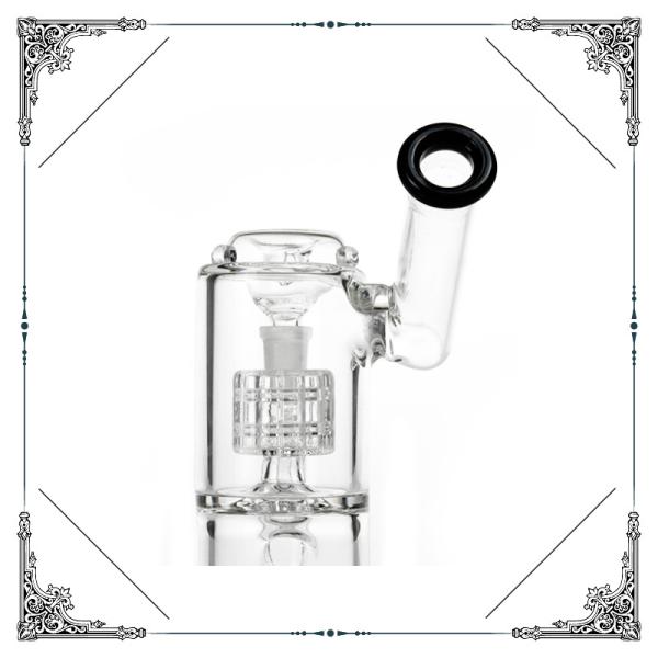 6 Inches Matrix Perc Bubbler Hookah Smoking Water Pipe Heady Black