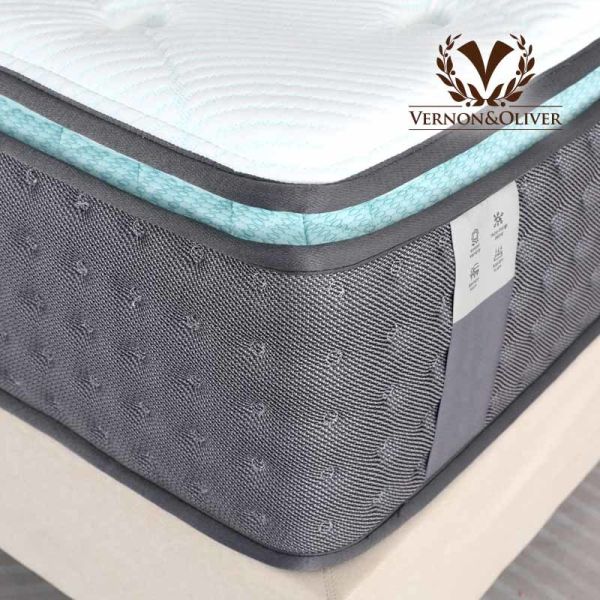 Gel Memory Foam Compressed Pocket Spring Mattress Pillow Top Ratio 12 Inch