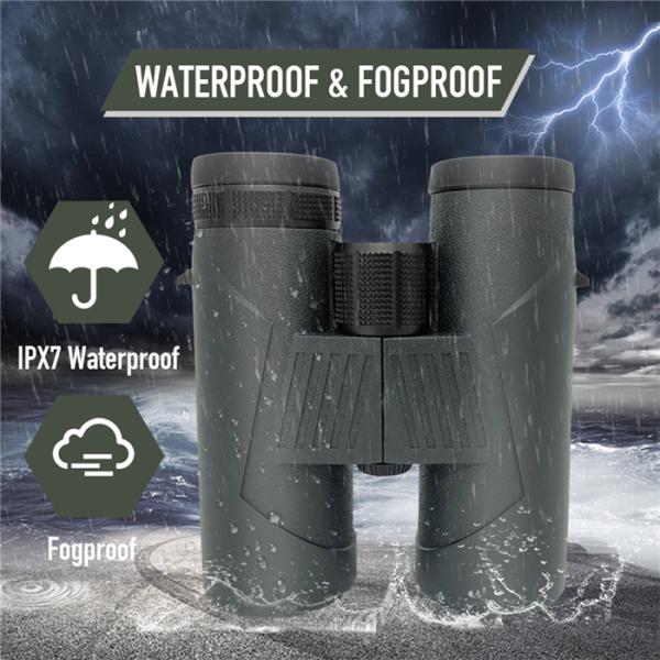 Wide Angle 10x42 ED Binoculars Long Range Metal Body Phase Prism For Bird Watching