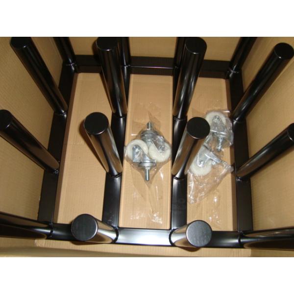 Iron Tube Industrial Display Stands Cart For Vinyl Upright Rolls Easy Movement