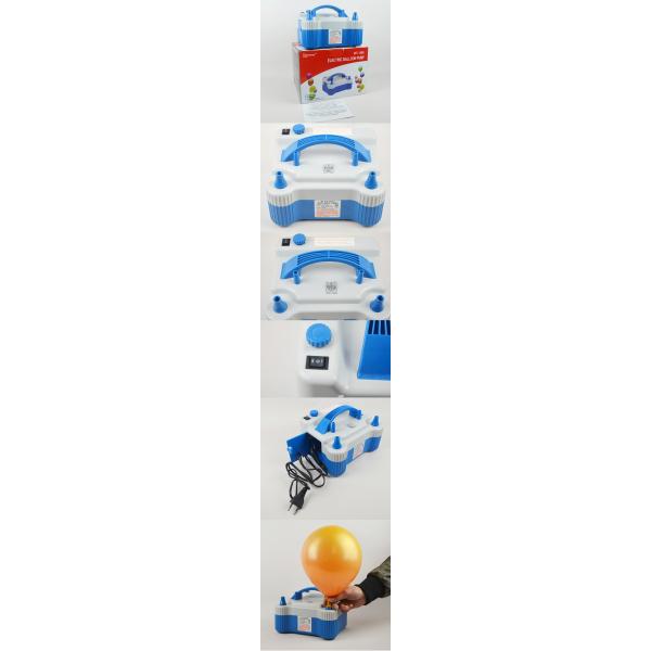 Portable Dual Nozzle Electric Balloon Blower 110V 600W White / Blue Color