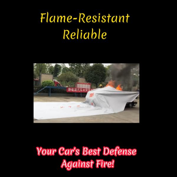 Car Fire Blanket Large  Electric Vehicle Fireproof Fibreglass Blanket