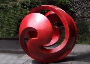 Sculpture rouge publique en sphère d'acier inoxydable/grandes sculptures en art