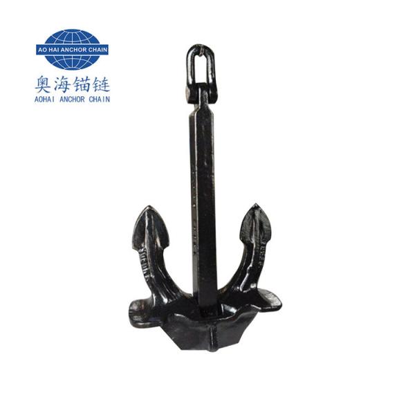 IACS Cert. Marine B Type Hall Anchor Black Painted Stockless Anchor