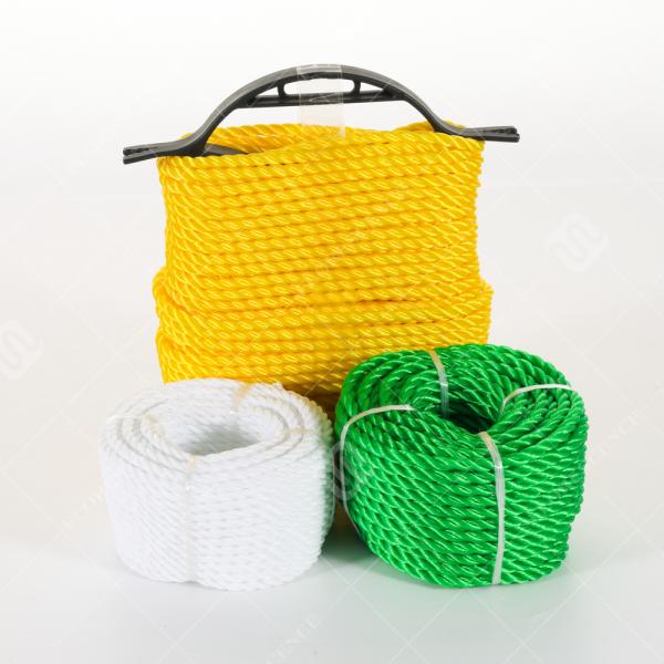 3 Strand PE Fishing Twine 1mm-10mm Blue Yellow Rope