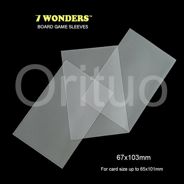 Matte 67x103mm 7 Wonders Clear Card Sleeves Easy Shuffling Non Glare