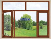 Bois plaqué en aluminium Windows de style allemand avec une fiabilité moderne de regard pour le marché de Moyen-Orient