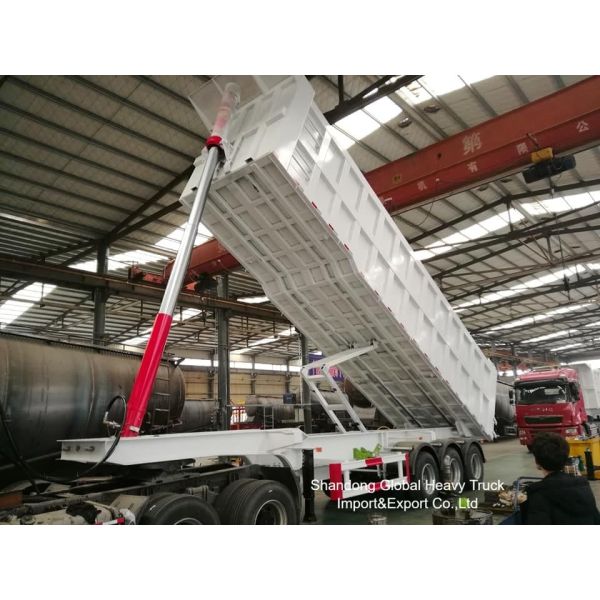 4 Axle 80 Tons Capacity Hydraulic Side Dump Truck Trailer for Heavy-Duty Construction