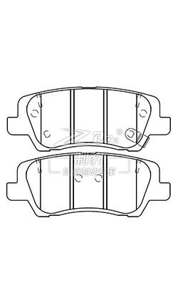 Cadillac 2013 ATS Pedaços traseiros de cerâmica D1659, 22857909