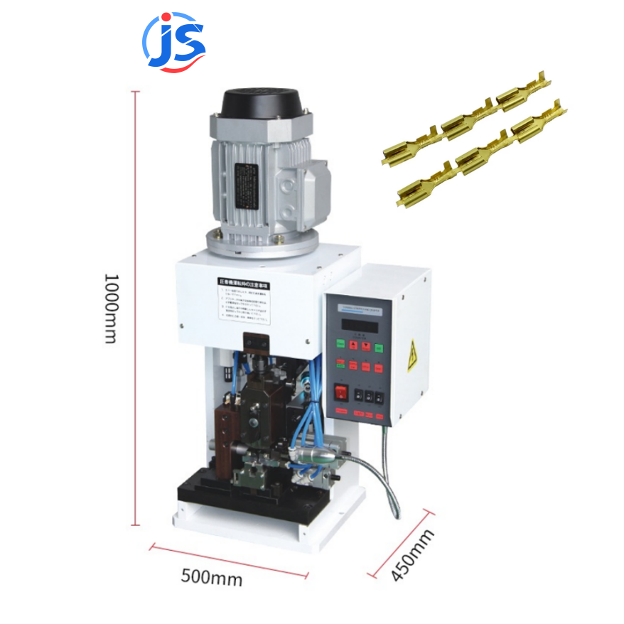 Pneumatic Cable Wire Spade Terminal Crimping Machine with 30mm Stroke, 1.5Ton Crimp Pressure, and 3000-4000pcs/H Capacity