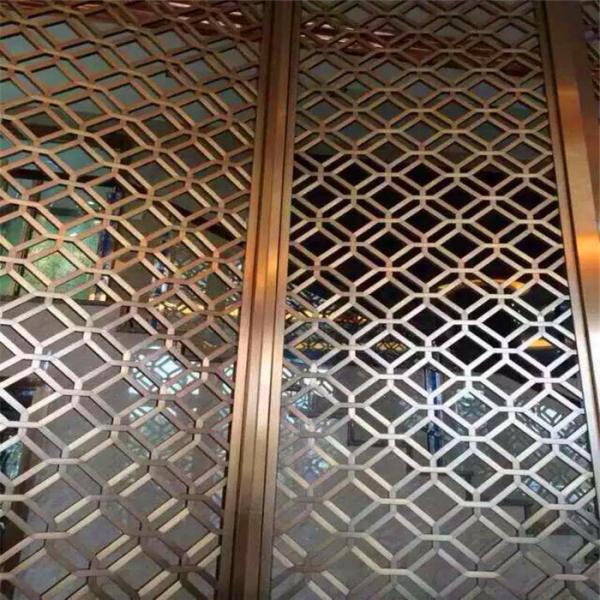 rose gold color metal stainless steel 3D panels for wall cladding china supplier