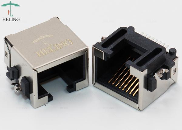 8P8C Single Port Low Profile SMT RJ45 Jack -40 ℃ To 85 ℃ Operating Temperature