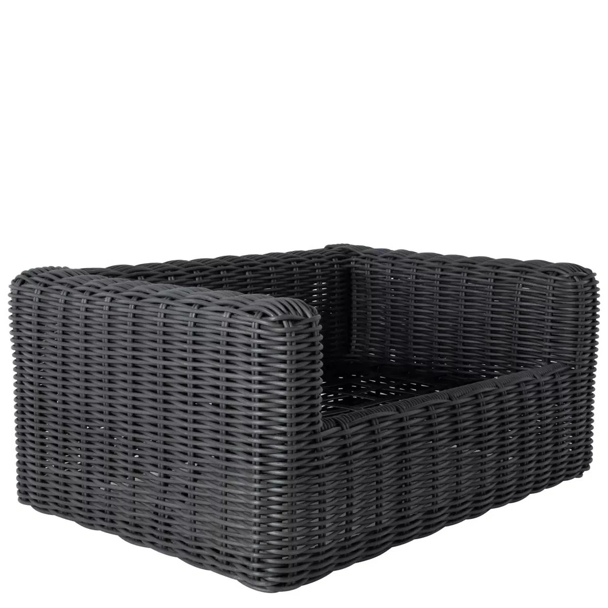 Black Round Wicker Sectional Corner Sofa. Montana SN-2658