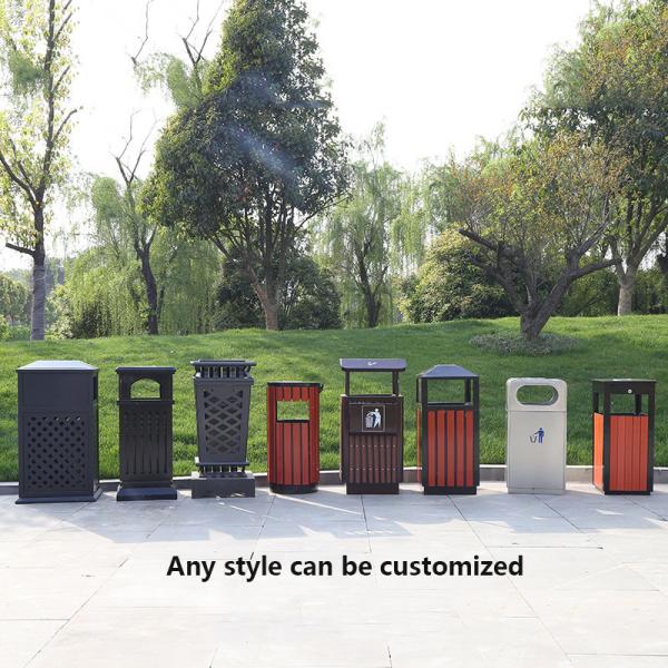 Customized Plastic Wood Recycling Bin with Foot Pedal