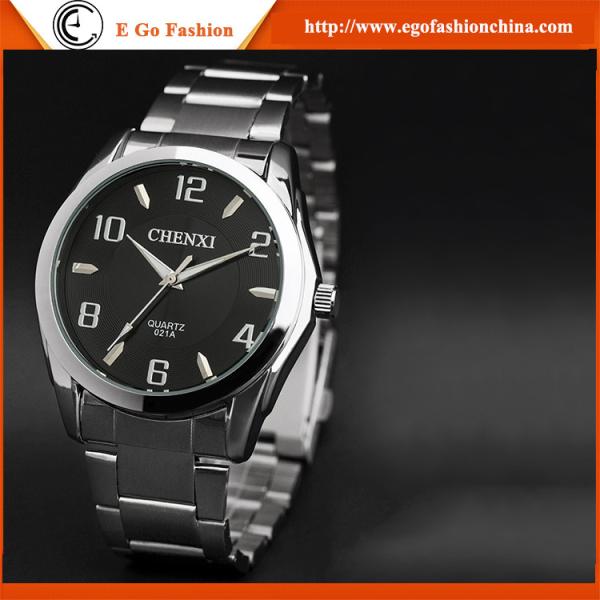 021B Stainless Steel Watch for Lovers Couple Watch Blue Black Classic Watch Quartz Watch