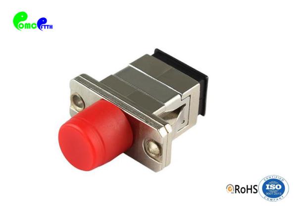 FC - SC Hybrid Simplex Copper Fiber Optic Adapter Mating Sleeve Female To Female SC Footprint