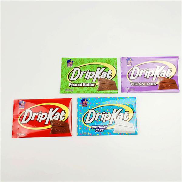 Изготовленная на заказ напечатанная сумка закуски Mylar Edibles упаковывая для шоколадного батончика 400mg