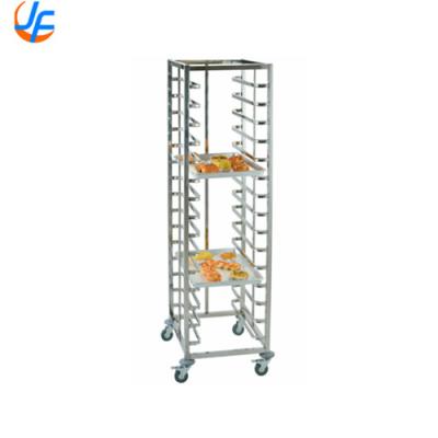 RK Bakeware China-32 Trays Double Oven Rack Baking Tray Trolley / 304 Stainless Steel Baking Bread Trolley Rack