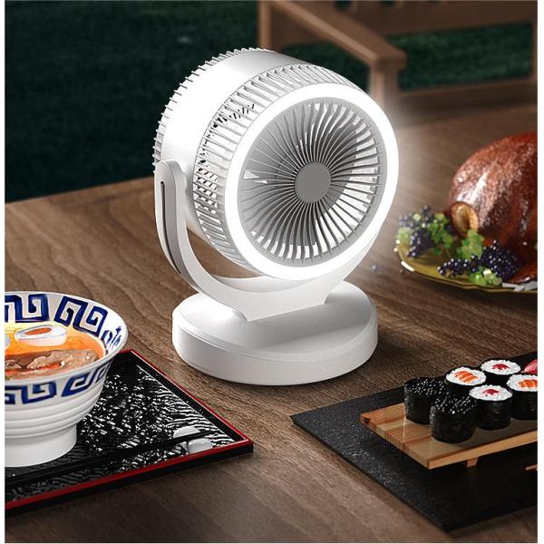 360° Rotary Mini Desktop Turbine Convection Ventilator for Household Table Installation