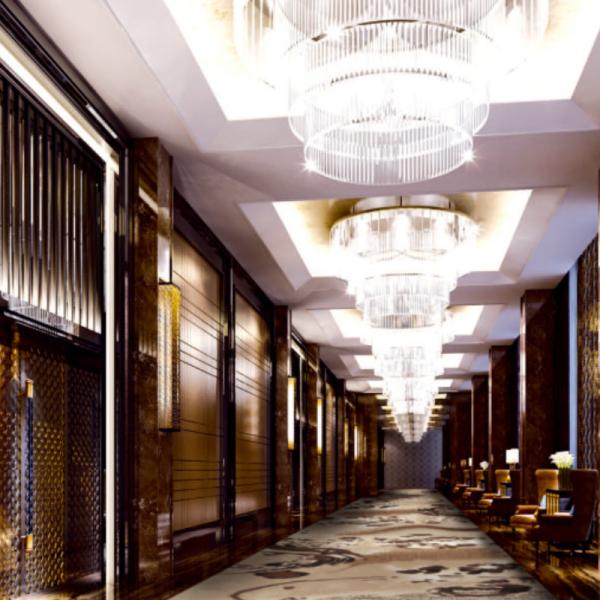 Plum Flower Patterned Customized Luxury Axminster Carpet for Hotel 80% Wool 20% Nylon