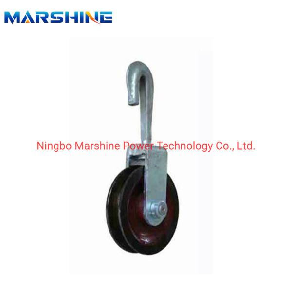 Clip In Aluminum Block Tackle Pulley For Tightening Up Conductor