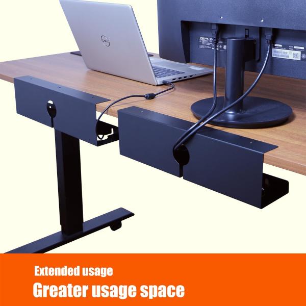 ISO9001 Rohs CE Under Desk Metal Cable Tray para gerenciamento de fios de computador de escritório