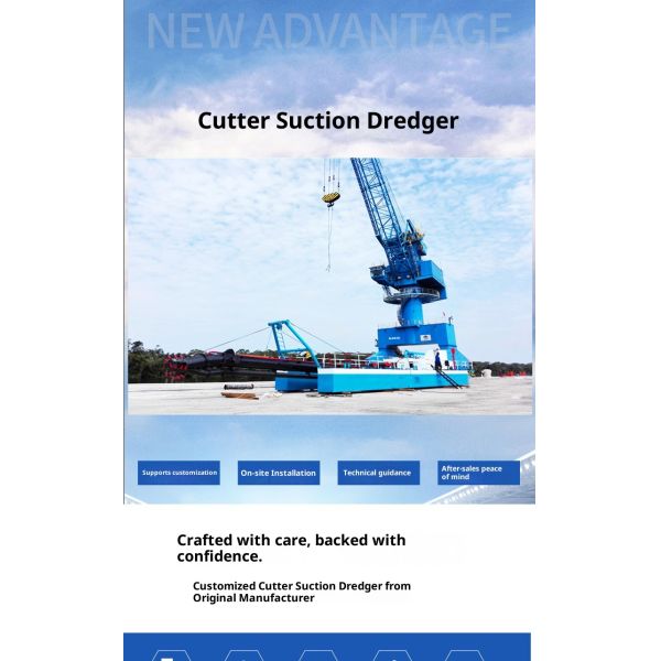Portable 450m³/h Diesel Engine Cutter Suction Dredger for River and Lake Dredging