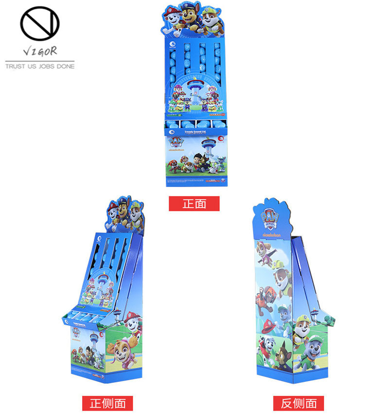 Custom Logo Corrugated Cardboard PDQ Floor Display Stand for Promoting Capes and Hats