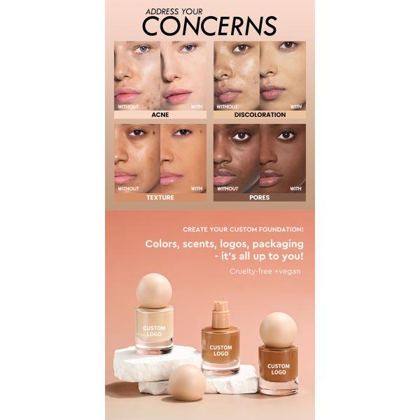 Maquillage léger OEM Bio Cosmétiques Marque Privée Imperméable