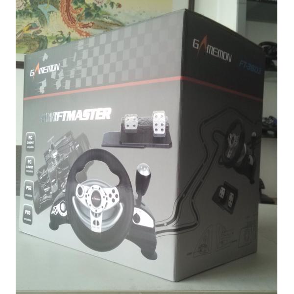 Wired Connection Video Game Steering Wheel for P4 Big Size Shape With Vibration