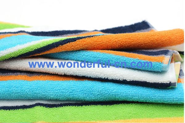 Best quality cheap 100% cotton striped towel bath towel on sale
