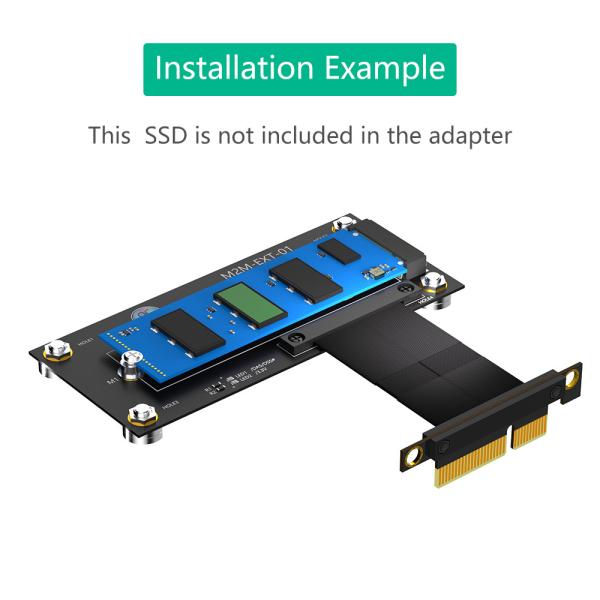 Новая версияM.2 NGFF nvme M-key SSD на PCI-E 4X расширительный кабель с магнитной подставкой