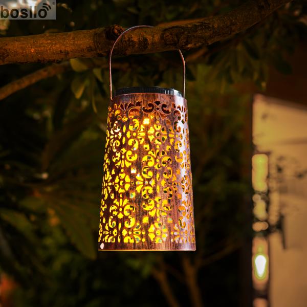 OEM Декоративные наружные солнечные фонари 1.2V 1600MAH Солнечная кованая железная лампа