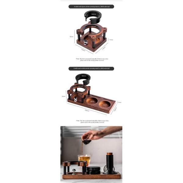 Customized Size Modern Solid Wood Tamping Station Organizer for Coffee Tea Tool Stand