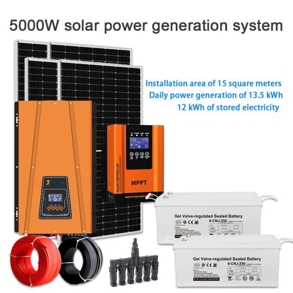 GEL Battery 5kw Complete Off Grid Solar Power Kits CE Rhos Fcc Certified