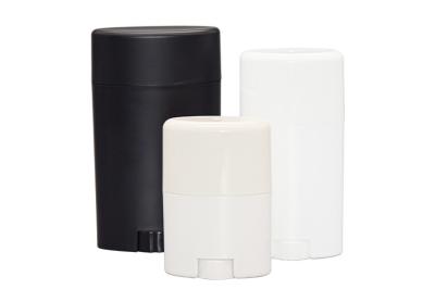 Recipiente dado forma oval reusável da vara de desodorizante do PCR dos PP com o tampão superior liso 15g 50g 75g