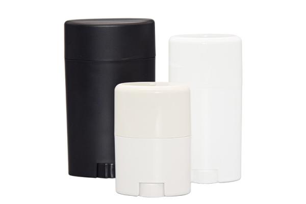 Recipiente dado forma oval reusável da vara de desodorizante do PCR dos PP com o tampão superior liso 15g 50g 75g