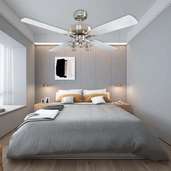 Iluminação de sala de estar moderna Ventilador de teto inteligente com 3 velocidades de escolha e controle remoto