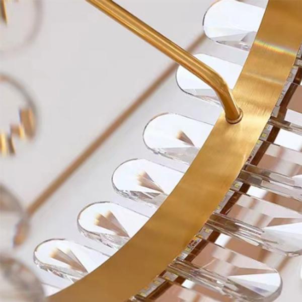 Professional Installation Middle Sized Oval Ceiling Lamp for Luxurious Dining Setting